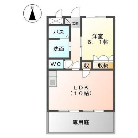 桑原上 徒歩4分 1階の物件間取画像